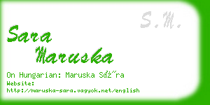 sara maruska business card